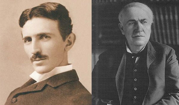 Nikola Tesla y Thomas Alva Edison