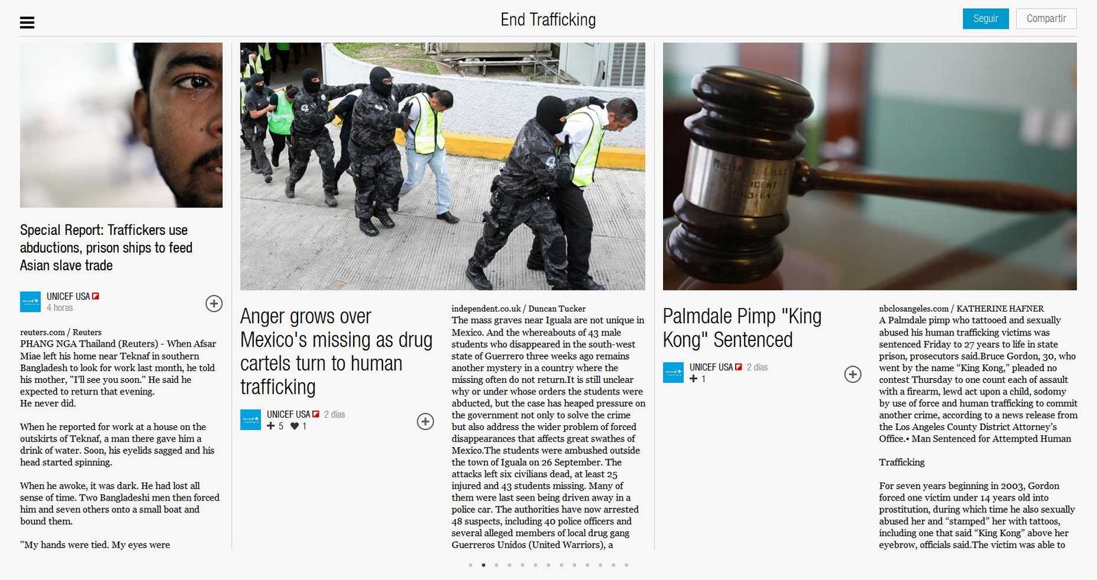 Un "magazine" cualquiera en Flipboard