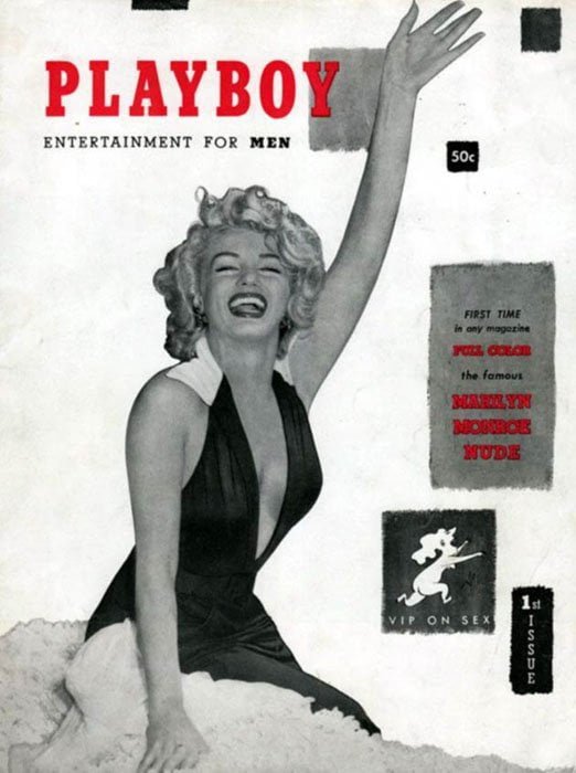 La primera portada fue protagonizada por Marylin Monroe